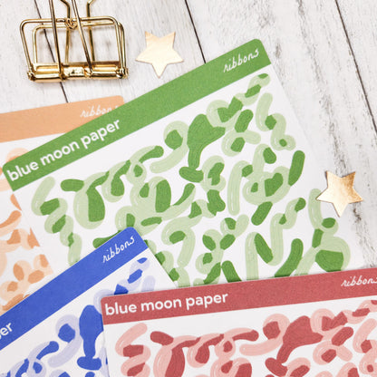 Mini Ribbons Sticker Sheet | 7 Colours