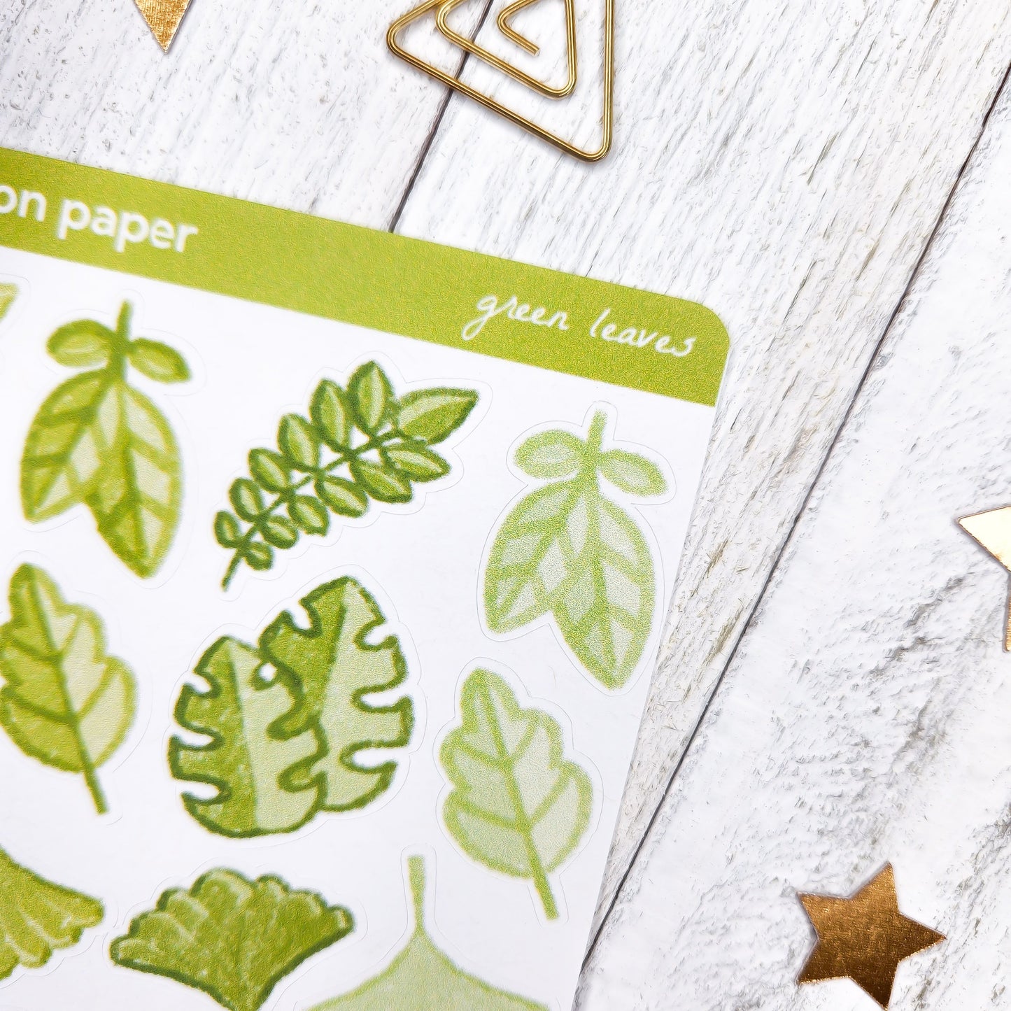 Green Leaves Sticker Sheet
