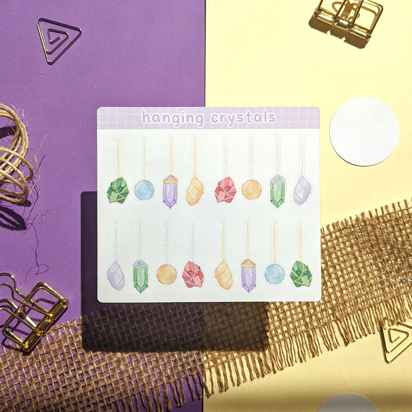Witchy Vibes Hanging Crystals Mini Sheet
