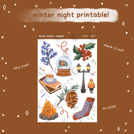 Winter Night Printable